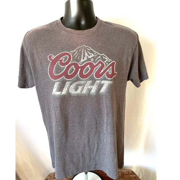 Coors Light Beer Graphic T-Shirt Gray Men’s Medium - Picture 1 of 5